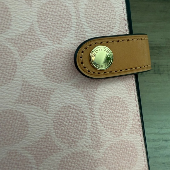 Coach Powder Pink Notebook In Signature Canvas - Picture 7 of 10